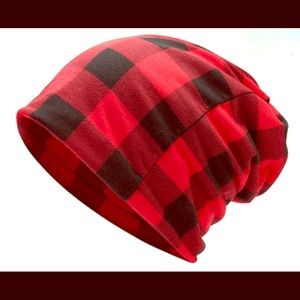 Buffalo print hat, scarf, ears warmer, leggings